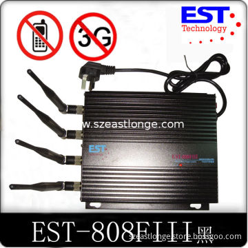 Cdma Cell Phone Signal Jammer Est-808f3 , 850 - 894mhz With 4 Antenna